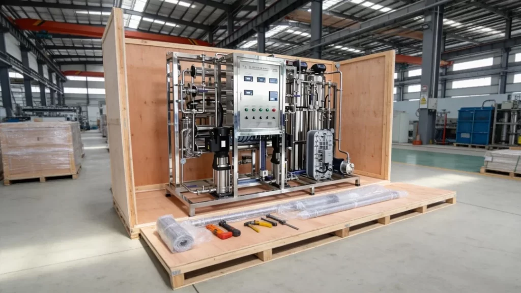 1000LPH Electrodeionization Water Treatment System Packaging and Global Delivery