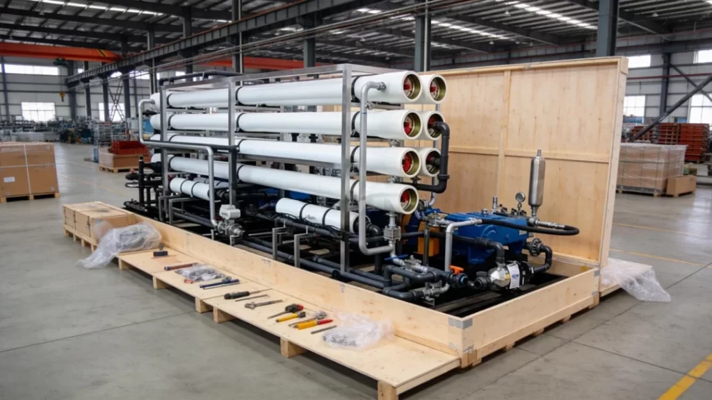 12m3Hour Reverse Osmosis Saltwater Desalination Plant Packaging and Global Delivery