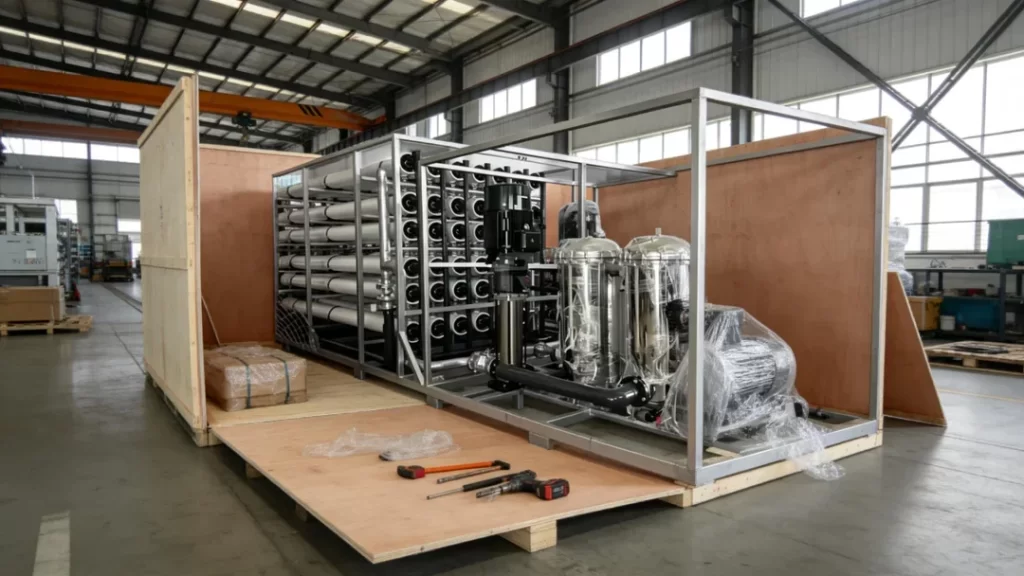 150m3H Industrial Water Purified by Reverse Osmosis Plant Packaging and Global Delivery