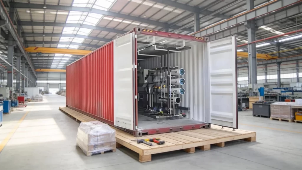 15TH Groundwater Desalination Containerized RO System Packaging and Global Delivery