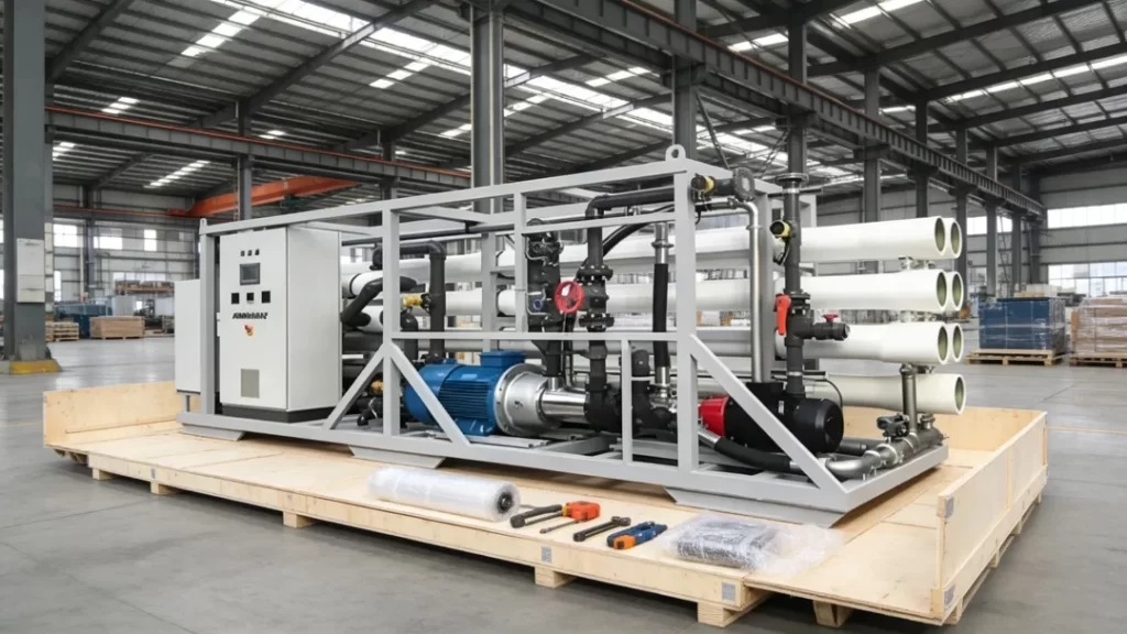 20TH Sea Water Reverse Osmosis Desalination Equipment Packaging and Global Delivery