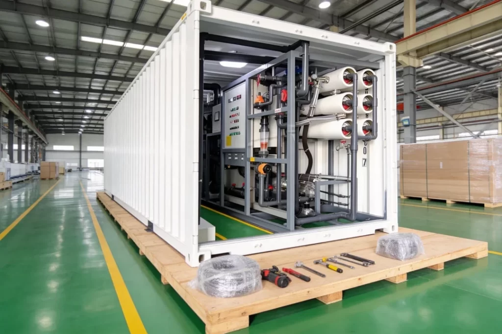 25TH Media Filter Containerized Reverse Osmosis System Packaging and Global Delivery