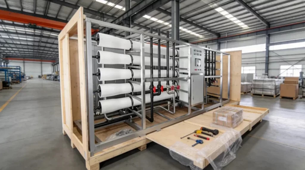 25m3Hour Groundwater Desalination Reverse Osmosis Machine Packaging and Global Delivery