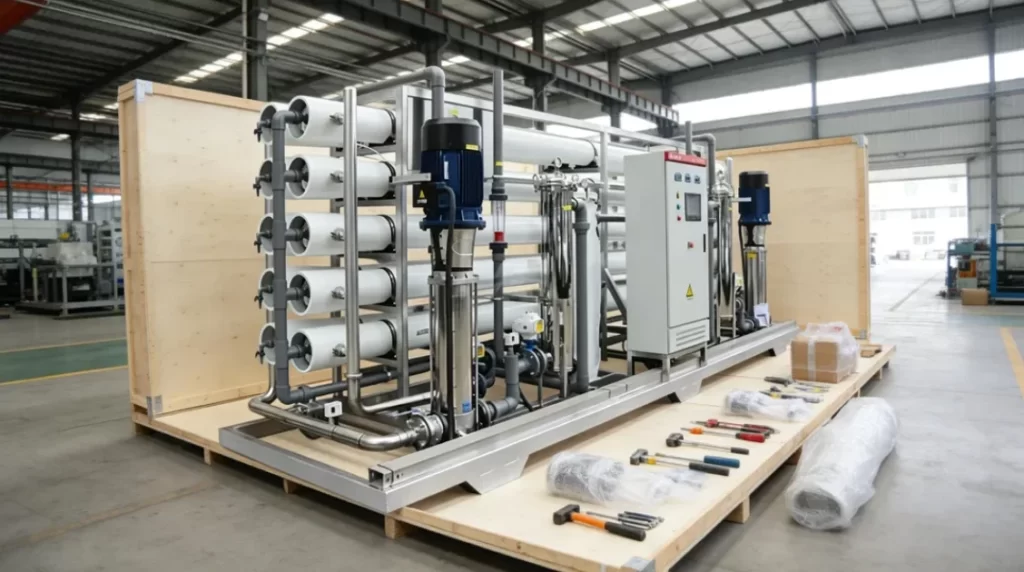 25m3Hour Reverse Osmosis Water Purifier System Packaging and Global Delivery