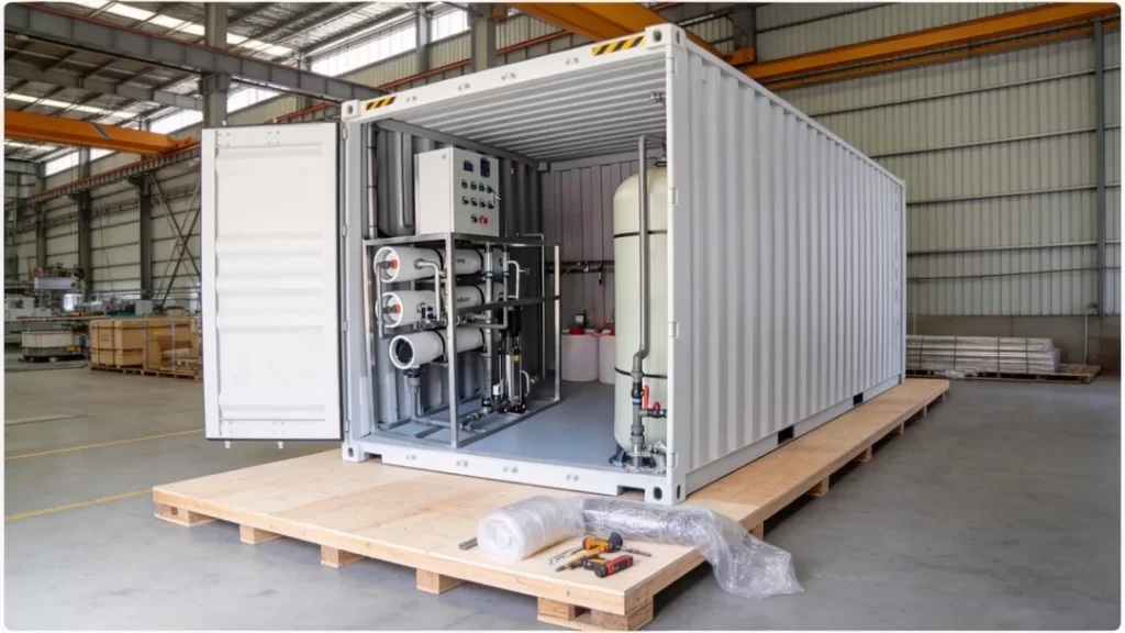 3TH Borehole Containerized Reverse Osmosis Systems Packaging and Global Delivery