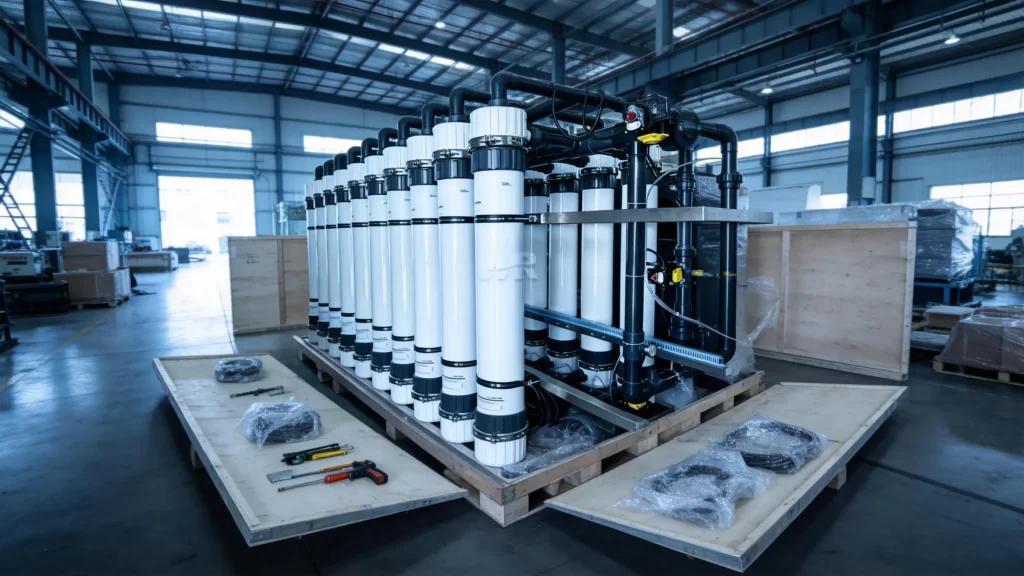 70TH Borehole Water Treatment Ultrafiltration Water Filter Packaging and Global Delivery