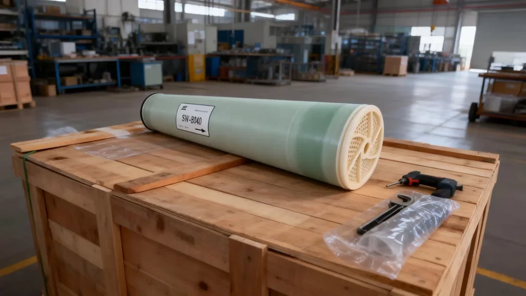 8040 Seawater Brackish Water RO Plant Membrane 5.5-7.0 MPa Packaging and Global Delivery