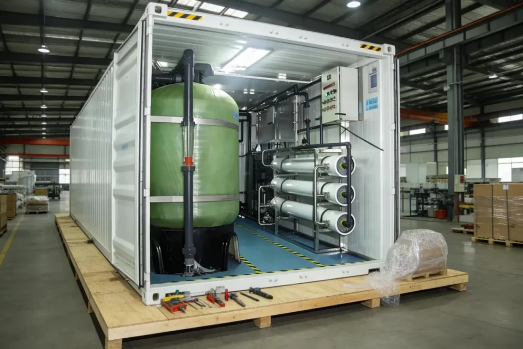 8TH Mobile Containerised Sewage Treatment Plant Packaging and Global Delivery